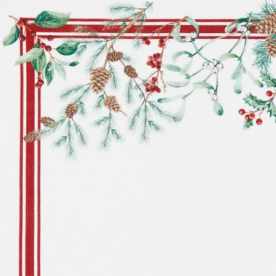 Winter Holiday Berry Fabric Table Runner - Mulitcolor - 13x70 - Elrene Home Fashions 2 Winter Holiday Berry Fabric Table Runner - Mulitcolor - 13x70 - Elrene Home Fashions - Image 2