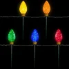 Northlight LED Lighted C9 Style Christmas Pathway Lawn Stakes - 8 Ft - Multi - 5-Count