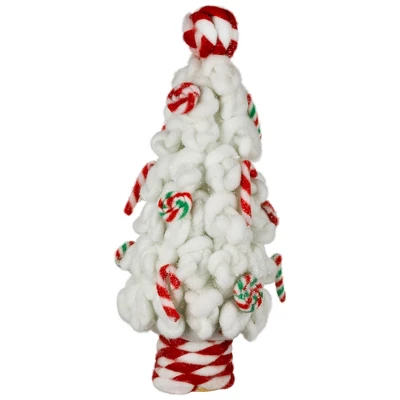 Northlight Plush Tree With Peppermint And Candy Canes Christmas Decoration - 16.5" 2 Northlight Plush Tree With Peppermint And Candy Canes Christmas Decoration - 16.5" - Image 2