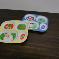4E's Novelty Christmas Dinnerware Set: 4 BPA-free Melamine Plates For Kids, Festive And Sectional, Dishwasher Safe. Perfect For Holiday Meals! -Northlight Shop GUEST e87b295e d92a 4e64 8bf0 df48e3921ab0