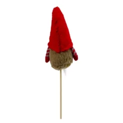 Northlight 11.5" Tiny Gray Faux Fur Santa Gnome With Red Hat And Striped Arms On A Stick Christmas Decoration -Northlight Shop GUEST ec7abbf1 055c 4630 b481 3cfacda6f185