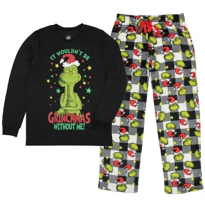 Seven Times Six Dr Seuss The Grinch Who Stole Christmas White Buffalo Plaid Matching Family Pajama Set Multicoloured 5 Seven Times Six Dr Seuss The Grinch Who Stole Christmas White Buffalo Plaid Matching Family Pajama Set Multicoloured - Image 5