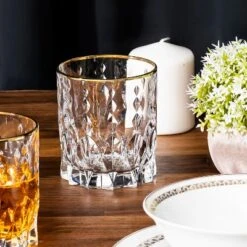 Lorren Home Trends Marilyn Gold Double Old Fashion Tumblers, Set Of 4 7 Lorren Home Trends Marilyn Gold Double Old Fashion Tumblers, Set Of 4 -Northlight Shop GUEST ee8c4f07 2eb9 4919 99e2 d6b4421cf0c1