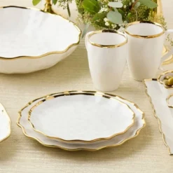 Certified International (Set Of 4) 9" Regency Salad Plates Gold -Northlight Shop GUEST f3491846 caf2 4fbf 9d55 e2a0a48c9a12