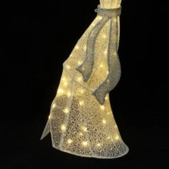 LuxenHome 5Ft Angel Playing Gold Trumpet Outdoor Holiday Decoration With Lights White, Sliver, Gold -Northlight Shop GUEST f5038b2d 7e53 48e3 a40c de2da056b8a7