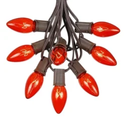 Novelty Lights 100 Feet C9 Christmas String Light Set, Vintage Holiday Hanging Light Set, Brown Wire -Northlight Shop GUEST f6919a9c 2f22 4191 a344 e21175d84693