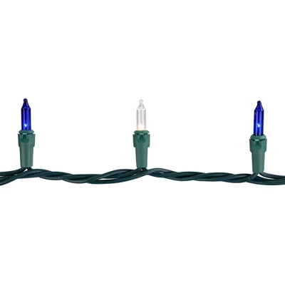 Northlight Mini Incandescent Christmas Lights - Blue And Clear - 20' Green Wire - 100ct 5 Northlight Mini Incandescent Christmas Lights - Blue And Clear - 20' Green Wire - 100ct - Image 5