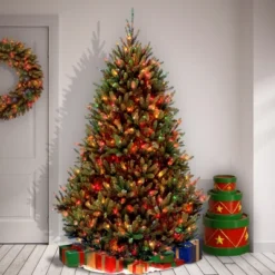 7.5' Prelit Natural Fraser Fir Artificial Christmas Tree Multicolor Lights - National Tree Company